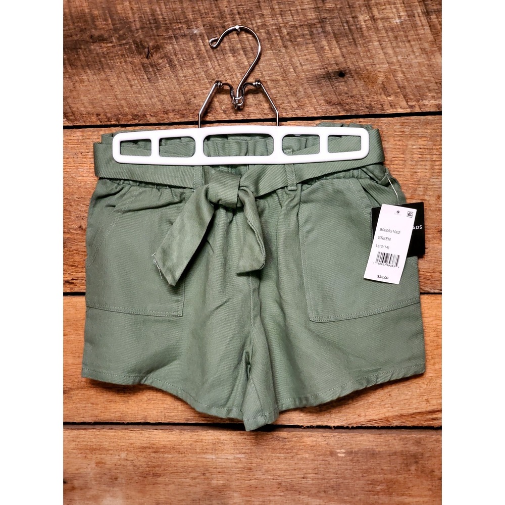 Grayson Threads Kids, The Label Big Girls Tie-Belt Cotton Twill Shorts L